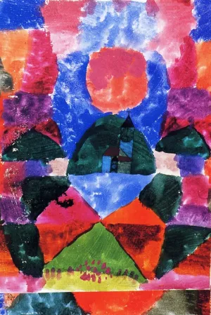 A Pressure of Tegernsee by Paul Klee - Hand-Painted Oil Painting Reproduction
