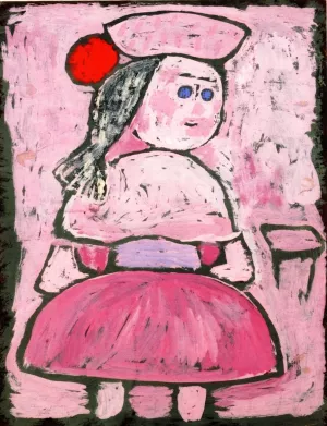 Costumed Peasant Girl by Paul Klee Oil Painting Reproduction