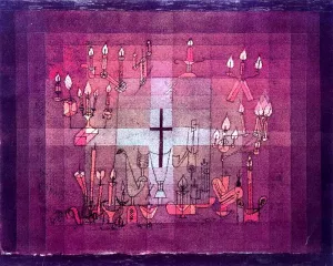 Domestic Requiem by Paul Klee - Hand-Painted Oil Painting Reproduction