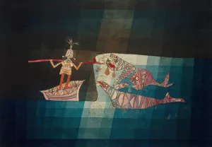 Fighting scene from the comic-fantastic opera 'the seafarer' by Paul Klee - Hand-Painted Oil Painting Reproduction