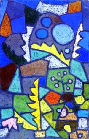 Flower Garden by Paul Klee - Hand-Painted Oil Painting Reproduction