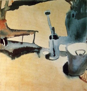 Flower Stand with Watering Can and Bucket by Paul Klee Oil Painting Reproduction