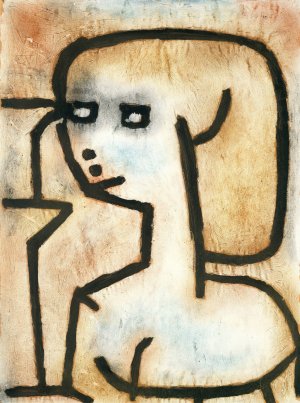 main product photo of Girl in Mourning painting by Paul Klee