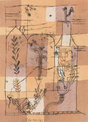 Hoffmannesque Scene by Paul Klee - Hand-Painted Oil Painting Reproduction