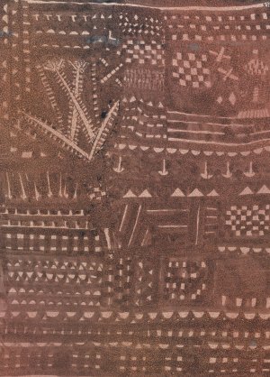 main product photo of In the Manner of a Leather Tapestry painting by Paul Klee
