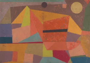 Joyful Mountain Landscape by Paul Klee - Hand-Painted Oil Painting Reproduction