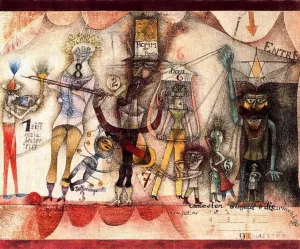 Music at the Fair by Paul Klee - Hand-Painted Oil Painting Reproduction