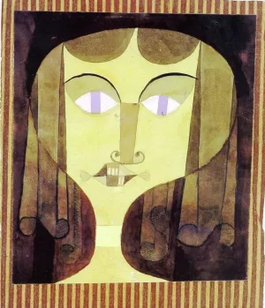 Portrait of a Violet-Eyed Woman by Paul Klee - Hand-Painted Oil Painting Reproduction