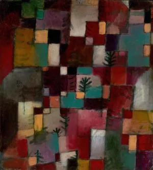 Redgreen and Violet-Yellow Rhythms by Oil Painting Reproduction