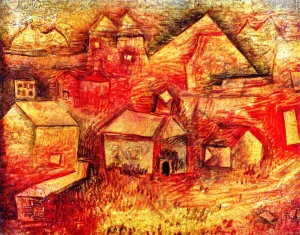 Settlement by the Quarry by Paul Klee - Hand-Painted Oil Painting Reproduction