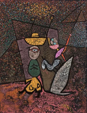 The Travelling Circus by Paul Klee - Hand-Painted Oil Painting Reproduction