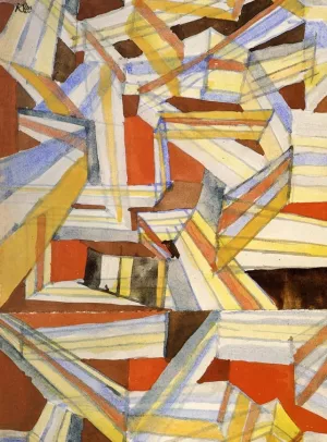 Transparent-Perspectivisch Gefugt by Paul Klee - Hand-Painted Oil Painting Reproduction