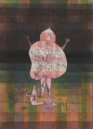 Ventriloquist and Crier in the Moor by Paul Klee - Hand-Painted Oil Painting Reproduction