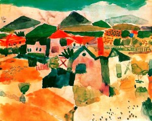 main product photo of View of Saint-Germain painting by Paul Klee
