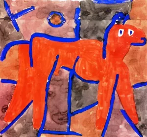 Wildes Tier im Bann by Paul Klee - Hand-Painted Oil Painting Reproduction