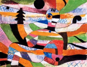 Woman Awakening by Paul Klee - Hand-Painted Oil Painting Reproduction